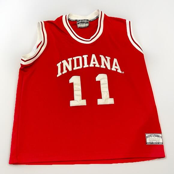 VTG Isiah Thomas Jersey Size L Indiana Hoosiers - Steve & Barrys #11 Red, HTF - Picture 1 of 8